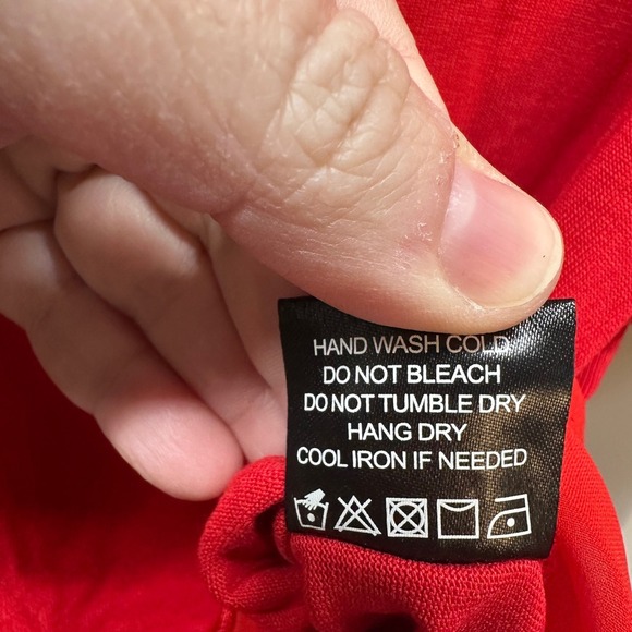 House of Harlow x Revolve Pamela Red Fringe T Shirt Top Size M - Picture 8 of 9